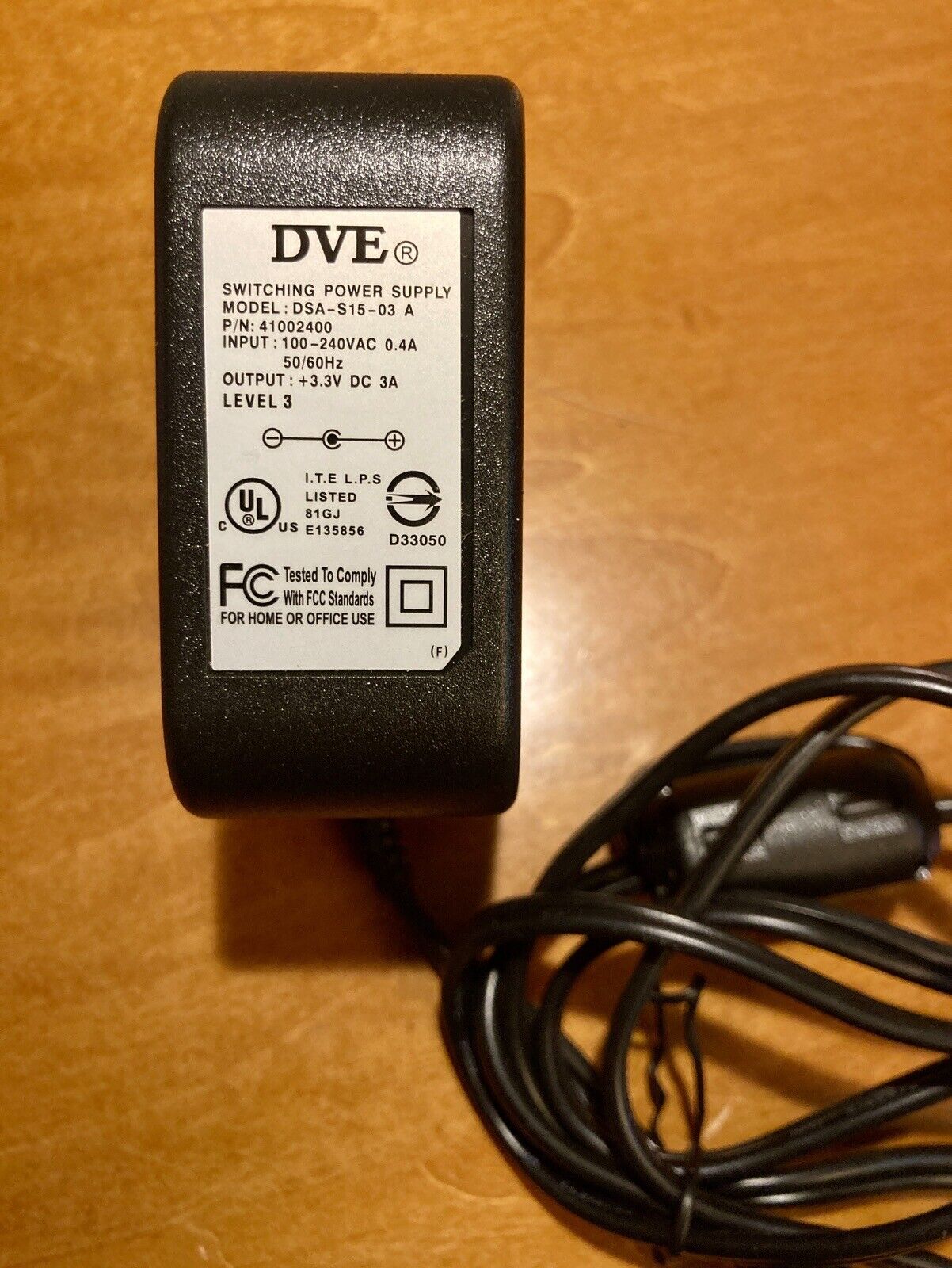 *Brand NEW*Genuine +3.3V DC 3A 10W DVE AC Adapter Model DSA-S15-03 A P/N 41002400 Power Supply